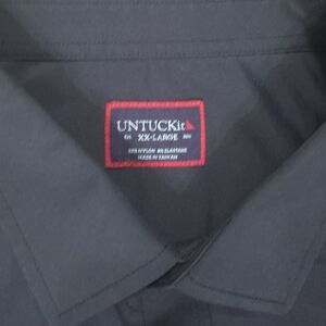 UNTUCKit Men’s Dress Shirt XXL Black Long Sleeve Button Up Classic Fit, EUC